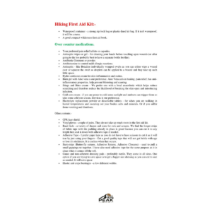 Hiking First Aid Kit